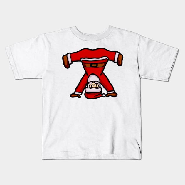 Santa Claus Doing Yoga Kids T-Shirt by KsuAnn